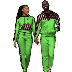 2pcs African Couple Cardigan and Trouser