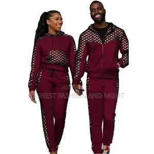 2pcs African Couple Cardigan and Trouser