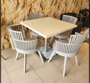 Square White Dining Set (4-Seater)