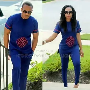 2 PCS Set African Clothing Suit Tops + Pants