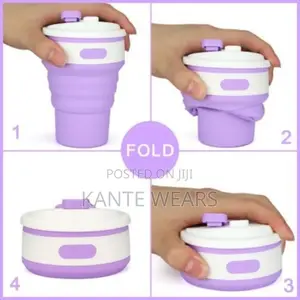 Collapsible Silicon Cup - 350ml - Purple