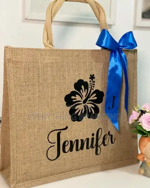 Custom Branded Jute Bag for Packaging Souvenir, Printed