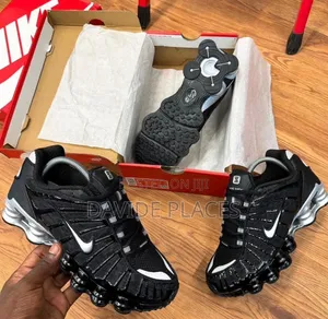 Original Nike Shox Tl Black/Metallic Silver Unisex Sneakers