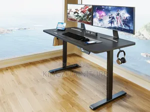Modern Black Electric Standing Desk 1.4 Meter