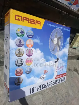 Qasa Rechargeable Fan Cury 18 Inches