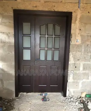 HDF Wooden Door With Glass