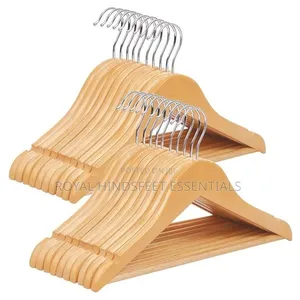 10pcs Solid Wood Clothes Hanger