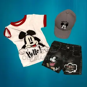 3 in 1 Mickey Mouse Turkey Boys Top and Short With Cap