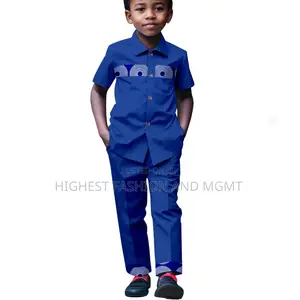 Turn-Down Collar Dashiki Shirt and Pant