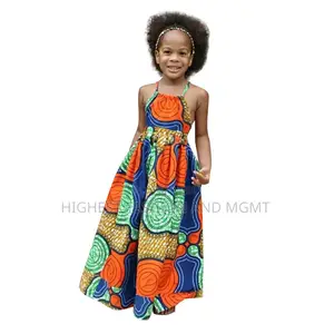 Sleeveless Strap Ankara Backless Dress