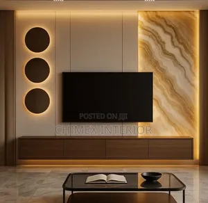 A Tv Console Set