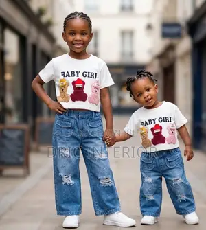 Baby Girl's Jean Trouser and Top Set