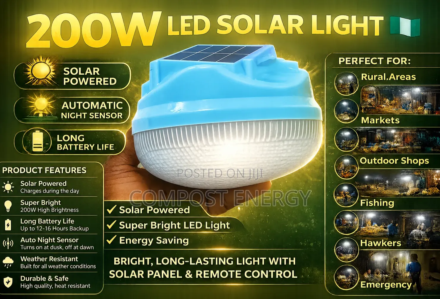 200w Led Light Lamp Lantern With Panel