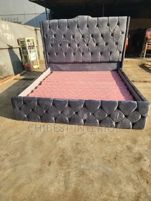 Luxury 6by6 Grey Padded Bed.