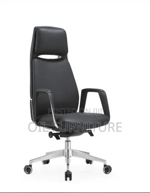 Luxury Executive Office Chair - Premium Brown and Black Leather Chair