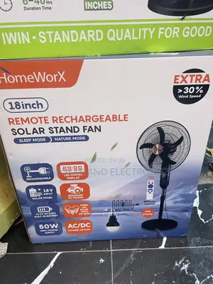 Solar Rechargeable Fan 18’Inchs