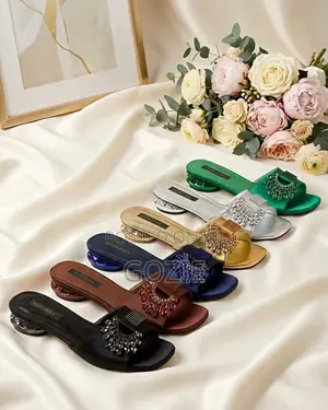 Gorgeous Dressy Slippers With Low Heels