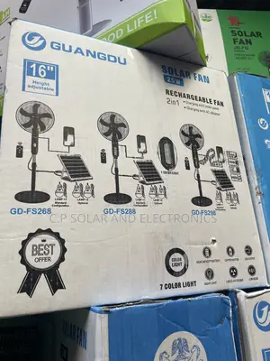 Rechargeable Solar Fan 16’Inchs