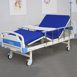 2 Crank Adjustable Hospital Bed (With Bed Table, Drip Stand Etc)