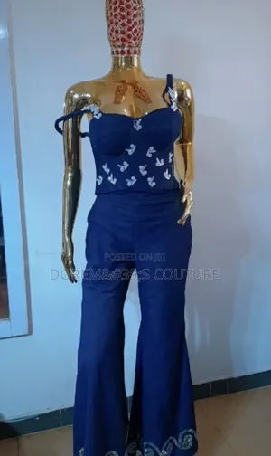 Women's Jeans Corset Top and Trouser