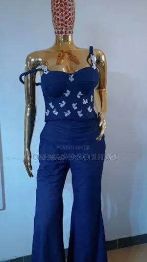 Women's Jeans Corset Top and Trouser