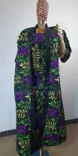 Green Ankara Long Dress and Kimono
