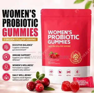 Women Probiotic Gummies With Cranberry Prebiotic Fiber