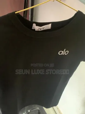 Zaras Black Alo Basic Top