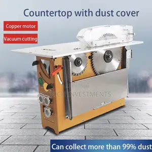 Brushless Double-Blade Woodworking Saw Machine With Electric Lifting