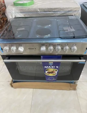Gas Cooker With Oven Silver Color