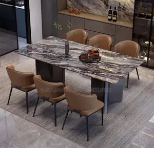Marble Sintered Stone Dining Set With 6 Seaters