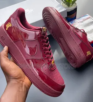 Original Nike Af1 Maroon / Wine Patent