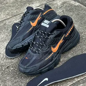 Original Nike Air Max Initiator Triple Black Orange Swoosh