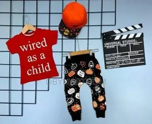 3 in 1 Mini Sleeve Top and Jogger With Face Cap-Red
