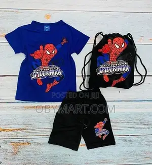 3 in 1 Spider Man Blue and Black Turkey Collection for Boys With Bag