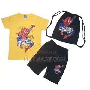 3 in 1 Spider Man Yellow and Black Turkey Boys Outfit