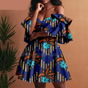 Sexy Off Shoulder Ankara Dress