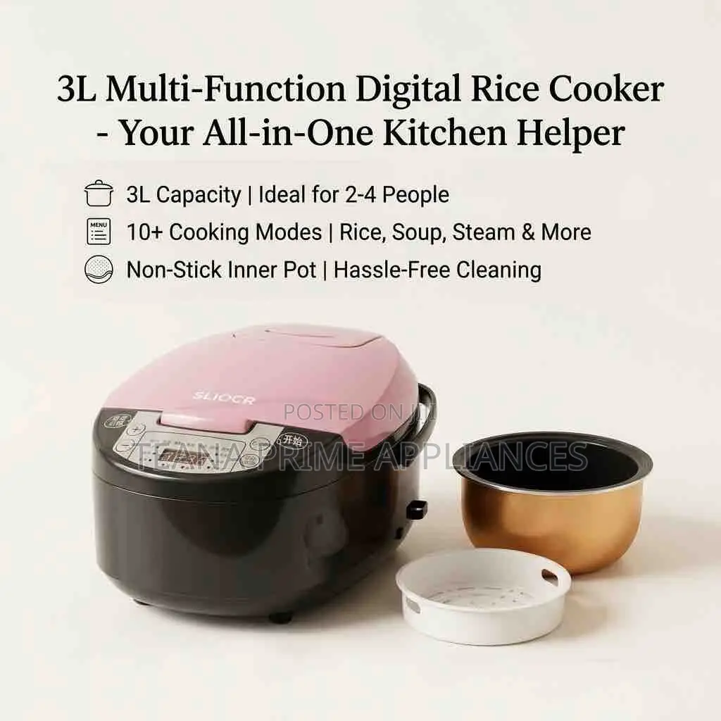 Multifunctional Timer Rice Cooker 3l