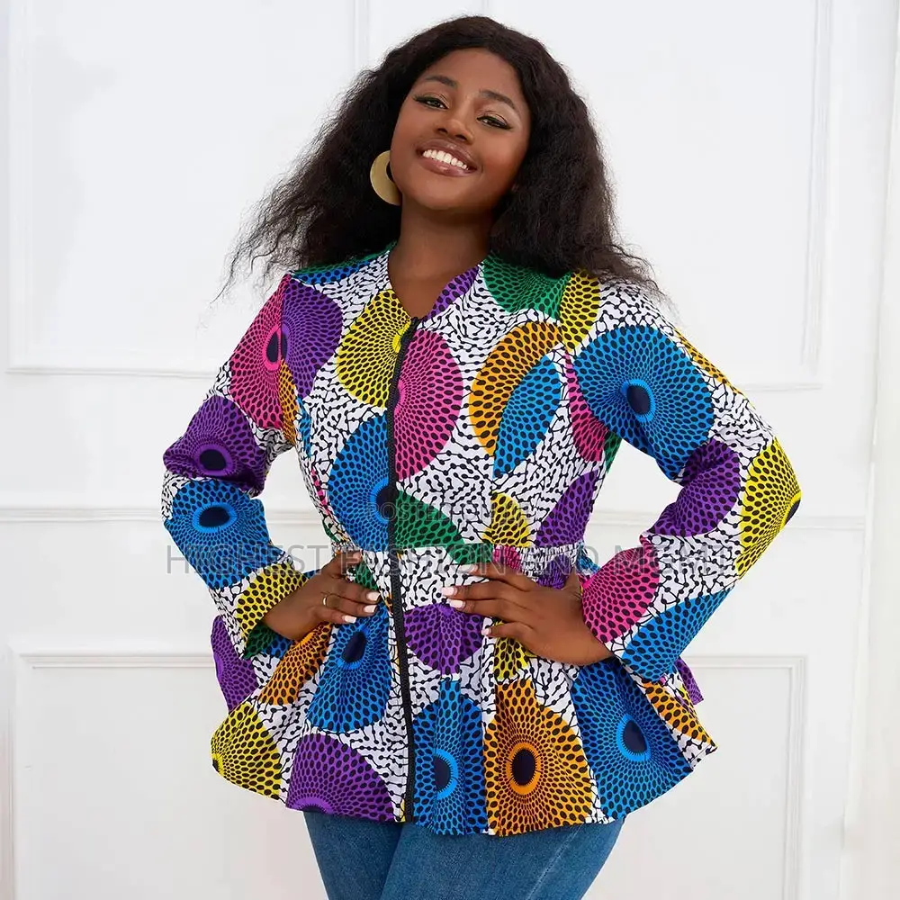 Ankara Print Zip Jacket