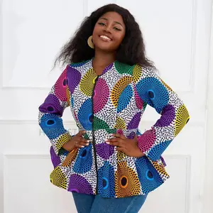 Ankara Print Zip Jacket