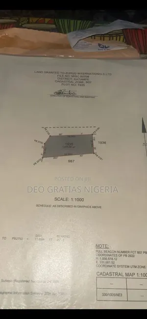 A Commercial Land Is Available in Katampe Main Abuja (1,472 Sqm)