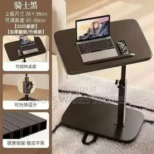 Adjustable Tilting Laptop Table - Knight Black/Walnut Finish