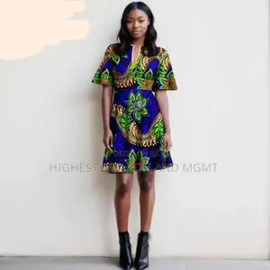 Short Sleeve Print Dress