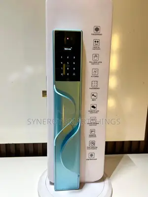 Tuya Smart Security Door Lock Camera Fingerprints Mechanical Keys Blue