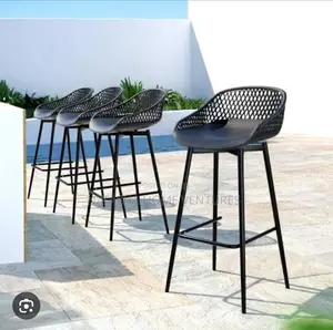 Outdoor Lattice-Back Bar Stool