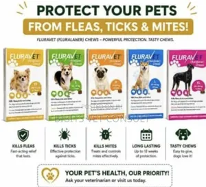 Cheap Fluralaner Anti-Ticks Chew Tablet for Dogs (12 Weeks)