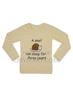 A Snail Can Sleep for Three Years Top– Yellow