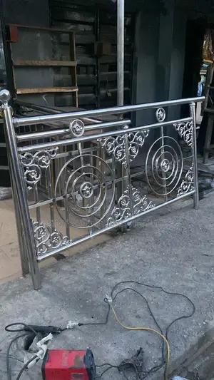Stainless Big Silver Flower Design