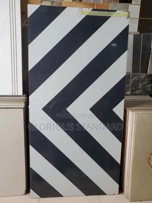 60x120 Indian Black and White Design Polished Floor Tiles Best Quality
