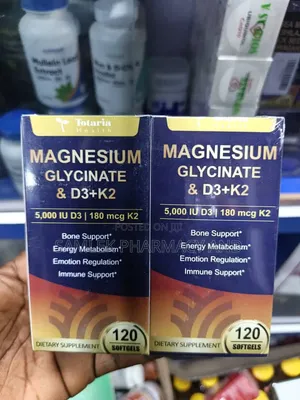 Totaria Magnesium Glycinate 500mg + Vitamin D3 5000 Iu and Complex